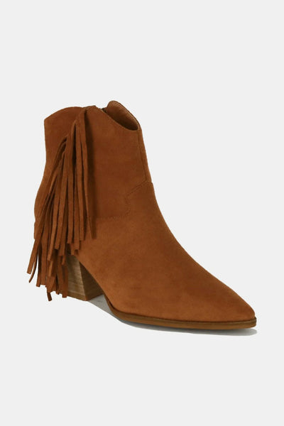 FRINGE BENEFITS SUEDE BOOTS CAMEL - Corporate Amerika Collection