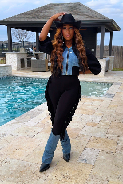 FRINGE BENEFIT RODEO CHIC PANTS - Corporate Amerika Collection