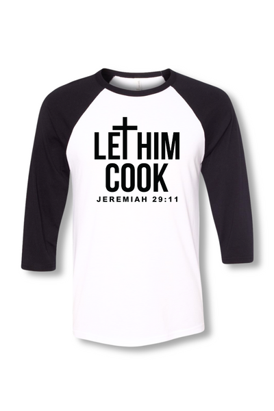 LET HIM COOK RAGLAN TSHIRT TODDLER - Corporate Amerika Collection